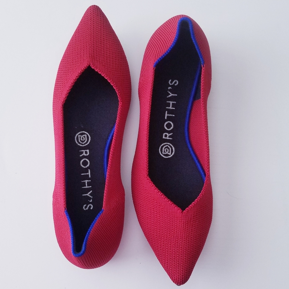 NWT Rothy's Chili Red Pointed-toe Flats